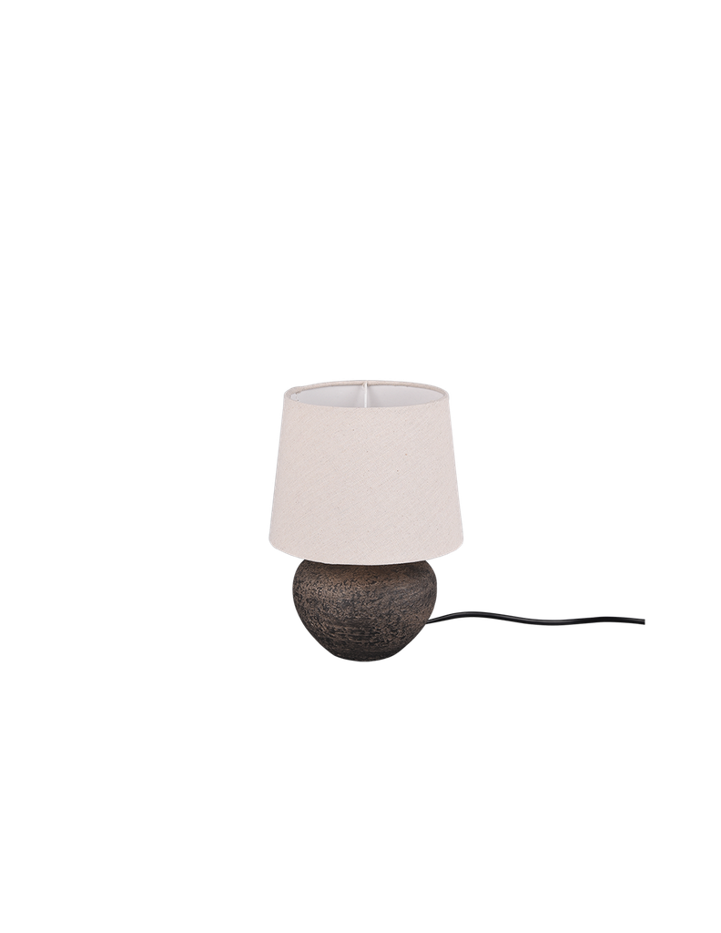 Lumetto Ceramica Marrone Paralume Beige Lou Trio Lighting - Samnite