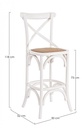 Sgabello rustico Bar Cross bianco - Samnite
