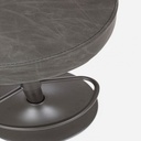 Sgabello vintage Bar Piper grigio scuro in ecopelle - Samnite