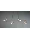 Sospensione 4 Faretti Spot GU10 Orientabili Marley Nichel Trio Lighting - Samnite
