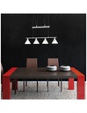 Sospensione 4 Luci Saliscendi Stamina Nichel L80 cm Trio Lighting - Samnite