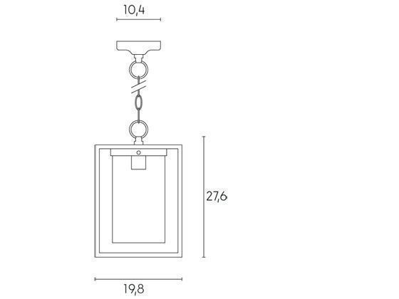 Sospensione E27  linea domus  nero - Samnite