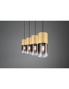 Sospensione Isola 4 Cilindri Ottone Con Vetro Fumé Robin Trio Lighting - Samnite