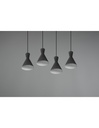 Sospensione Lineare Enzo 4xE27 Nero Opaco Trio Lighting - Samnite