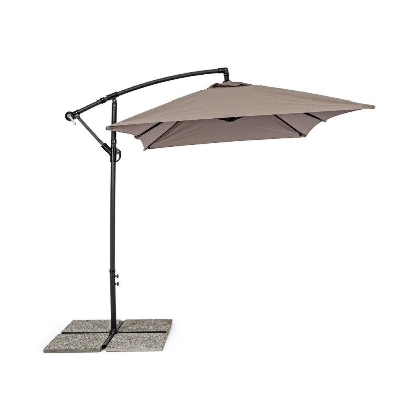 Ombrellone a braccio Texas 2x3 cm antracite-tortora - Samnite