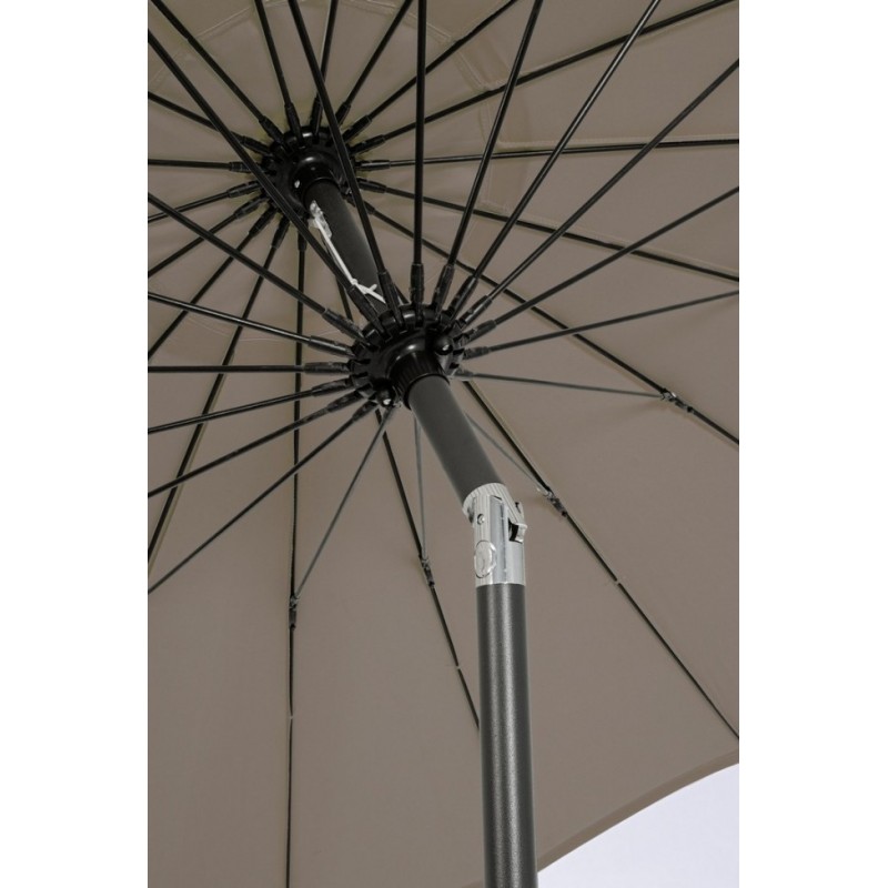 Ombrellone da giardino Atlanta cm 270x h240 con snodo Antracite-Tortora - Samnite