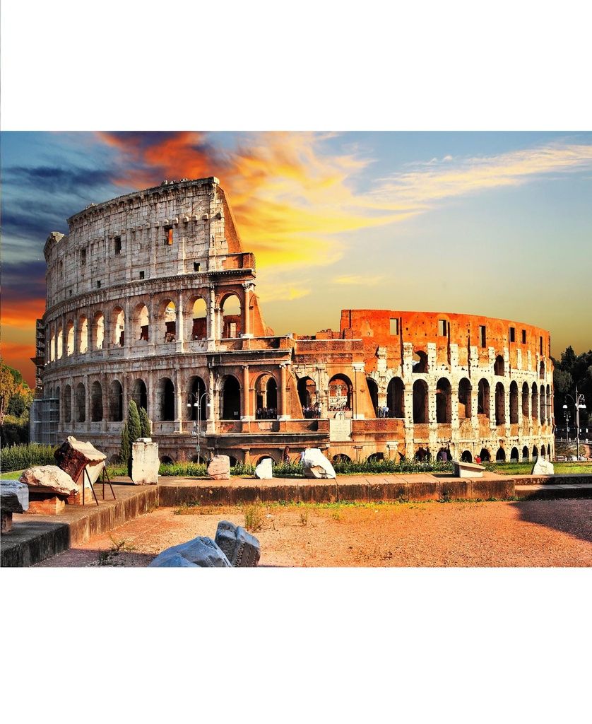 Stampa su vetro 80x120 cm con tela multicolor - Samnite