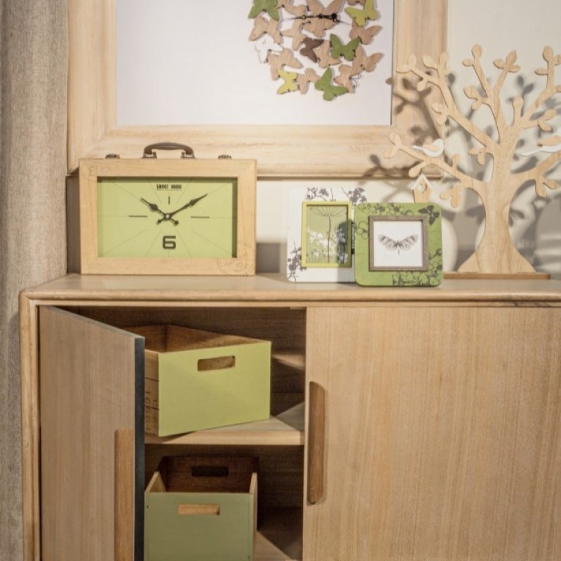 Orologio da tavolo in legno cm 36 x 25 - Samnite