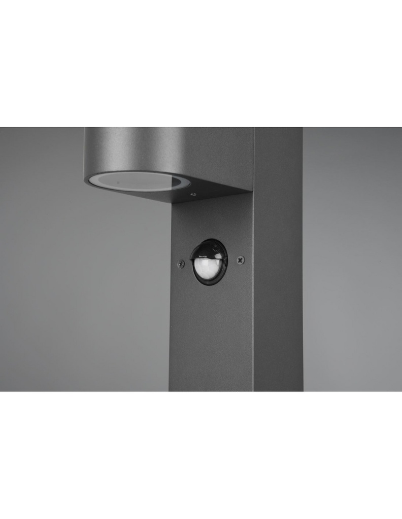 Paletto Basso Giardino 1xGU10 Roya Antracite IP44 Sensore Movimento Trio Lighting - Samnite