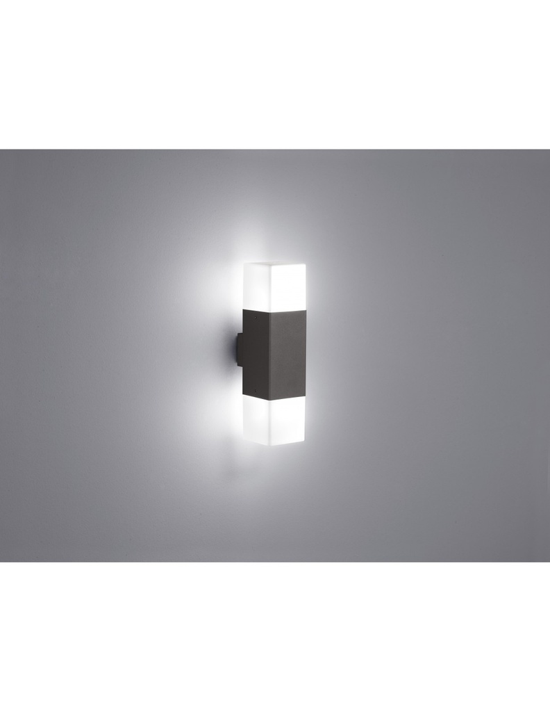 Applique per Esterno Doppia Luce Led Hudson Antracite Trio Lighting