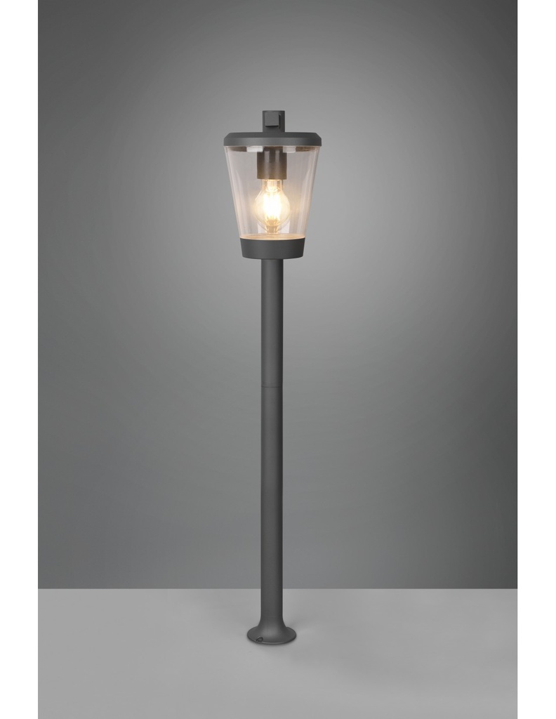 Palo Da Esterno Cavado Lanterna Vintage Alluminio Antracite IP44 Trio Lighting - Samnite