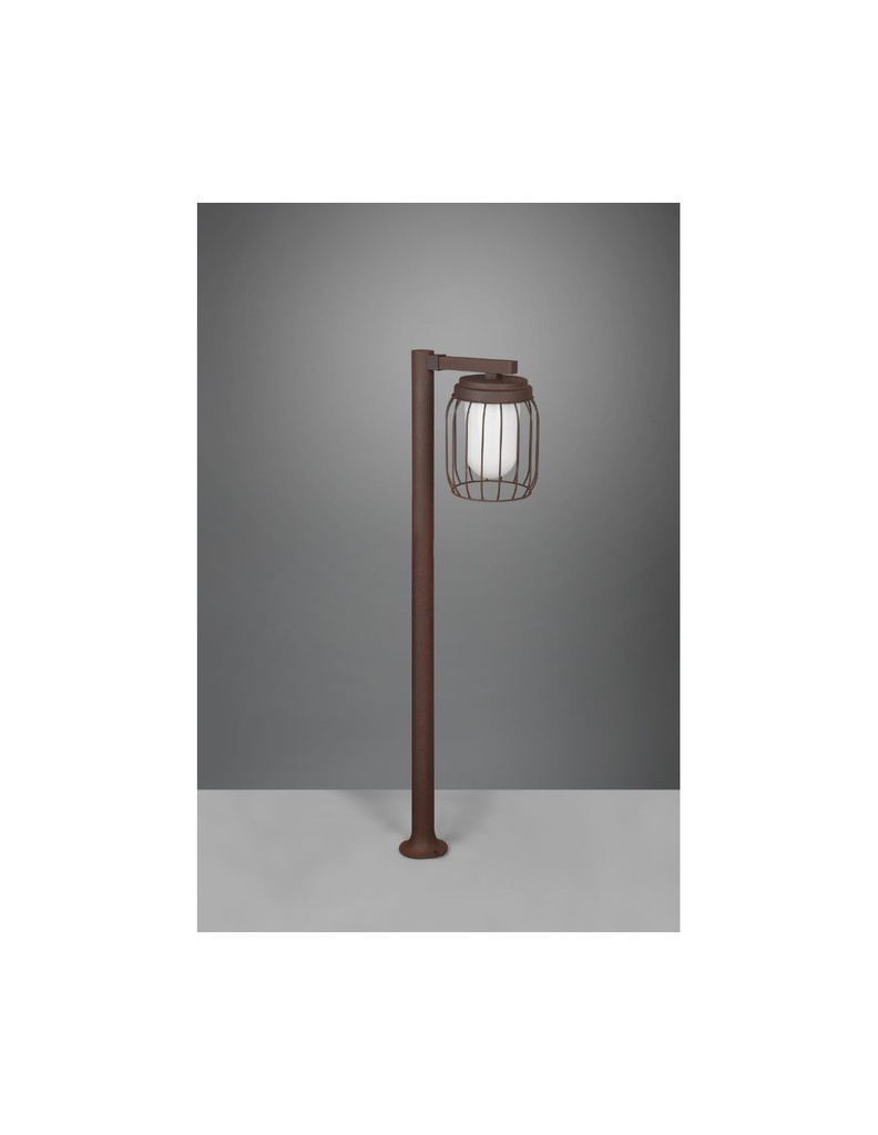 Palo Da Esterno Tuela Diffusore Gabbia Ruggine IP44 Trio Lighting - Samnite