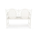 Panca pieghevole due posti in acciaio Bianca EMILY 115x60x h92 cm - Samnite