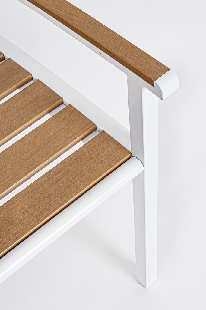 Panchina arredo giardino bianco Isak - Samnite