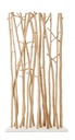 Paravento Aili in legno naturale 100x18,5x180h cm - Samnite