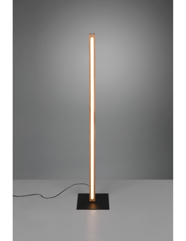 Piantana Bacchetta Legno Vintage Led Touch Bellari Trio Lighting - Samnite