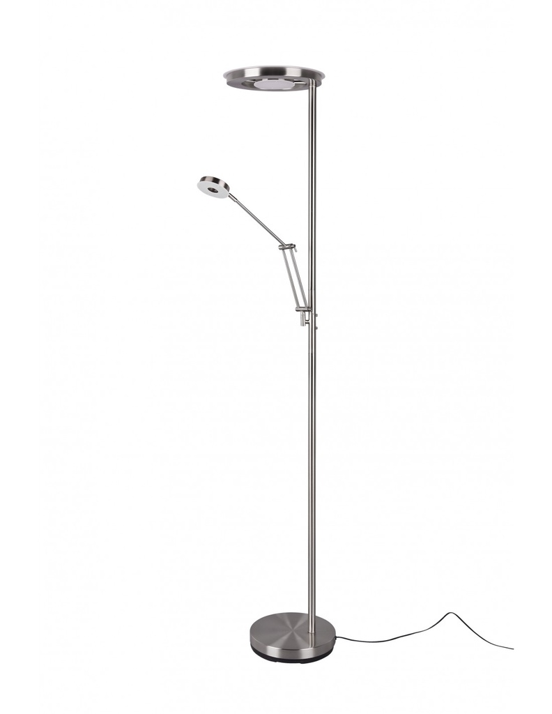 Piantana Led Dimmer con Spot da Lettura Barrie Nichel Trio Lighting - Samnite