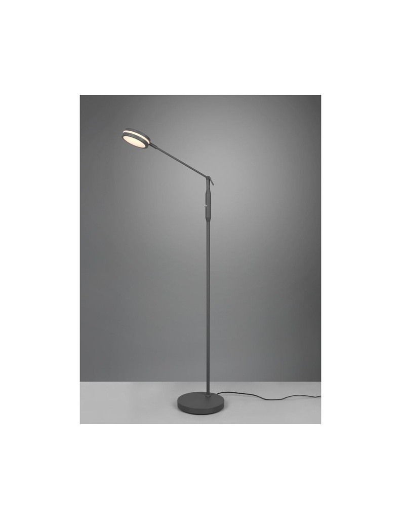 Piantana Lineare Touch Led Disco Orientabile Franklin Antracite Trio Lighting - Samnite