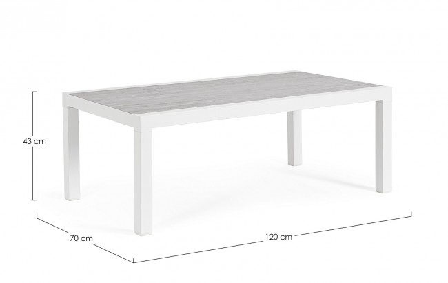 Tavolino Kledi 120X70 Bianco Jx11 - Samnite