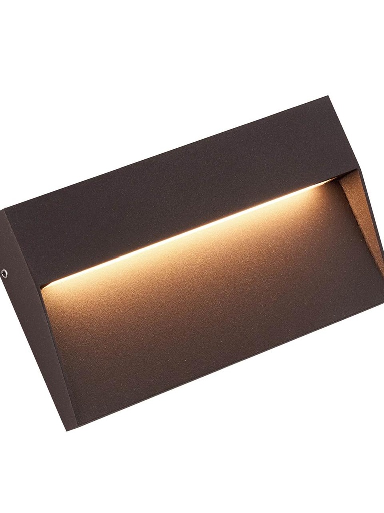 Applique tonda in alluminio pressofuso con diffusore satinato - 6W, 723 lumen, luce calda grafite