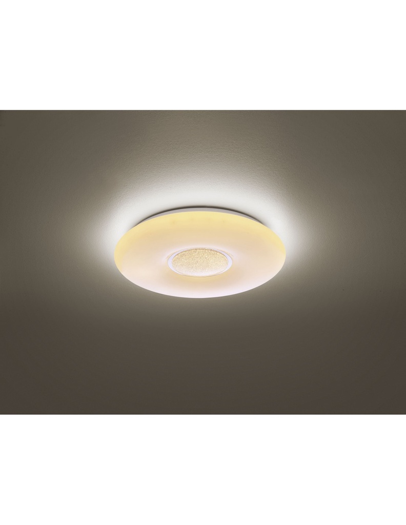 Plafoniera Moderna Led Dimmerabile Akina Ø41 cm Bianco Trio Lighting - Samnite