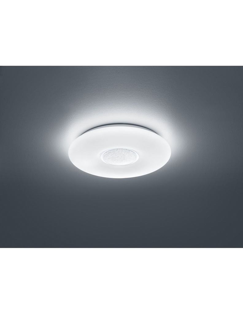 Plafoniera Moderna Led Dimmerabile Akina Ø41 cm Bianco Trio Lighting - Samnite