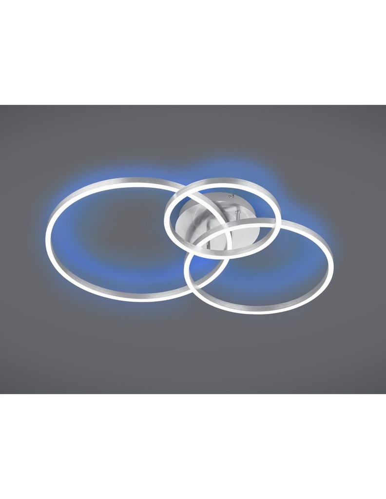 Plafoniera Moderna Winona Nichel Led Dimmer Rgbw Trio Lighting - Samnite