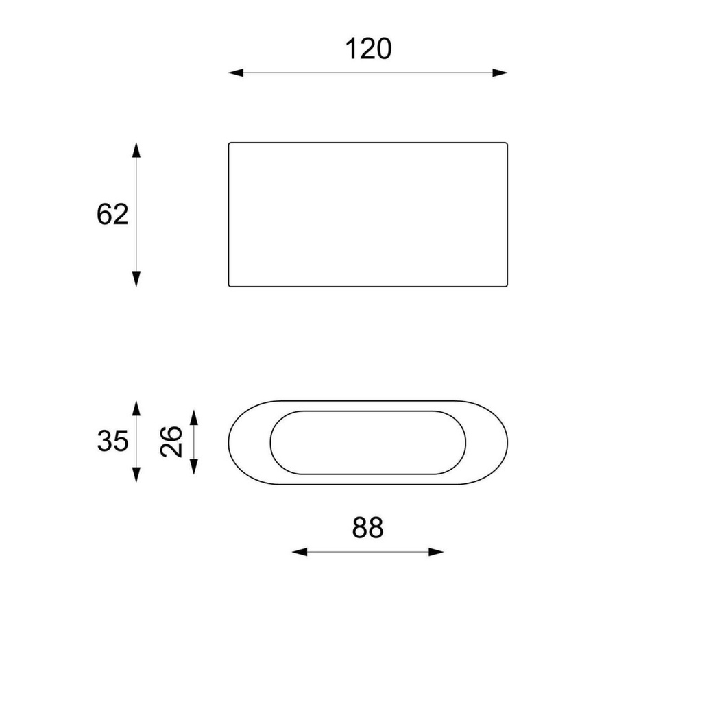 Tavolino moderno pietra beige cm 120 x 62 x h 35 - Samnite