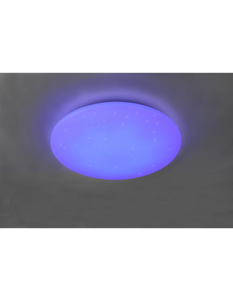 Plafoniera Rotonda Fara Moderna Led RGB Dimmerabile Bianco Ø60 cm Trio Lighting - Samnite