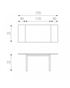 Tavolo Allungabile 110-170 x 75 cm - Baud - Samnite