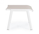 Poggiapiedi arredo giardino alluminio bianco Cruise cm 53 x 51 x 44 - Samnite