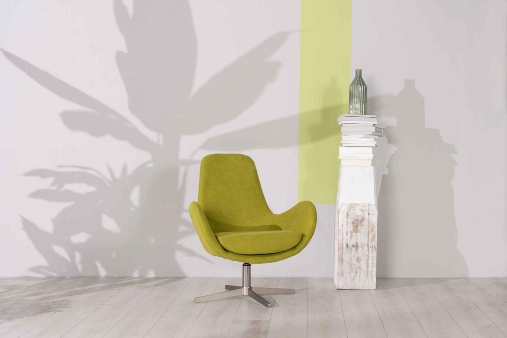 Poltrona girevole verde 64 cm x 72 cm H. 42 cm - Samnite