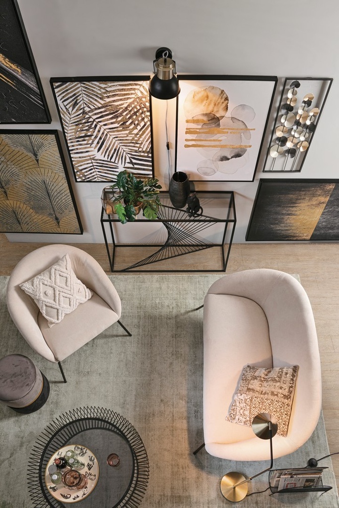 Poltrona metallo velluto bianco Aiko Velvet cm 80 x 76 x 75 - Samnite