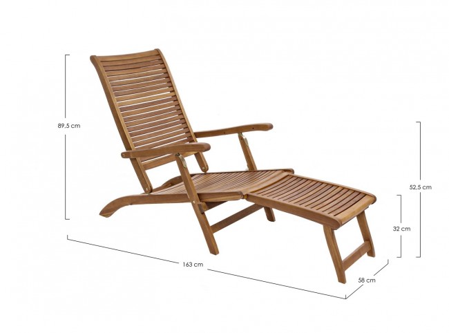 Poltrona reclinabile con braccioli in legno stile classico - Samnite