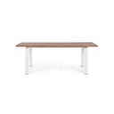 Tavolo Oslo da giardino Bianco-Naturale 100x200 cm - Samnite