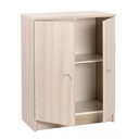 Low multipurpose wardrobe with two doors Light Elm 62x34x h80 cm