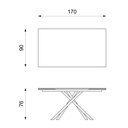 Tavolo allungabile 170/270x90 cm grigio scuro - Samnite