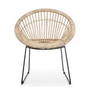 Poltrona rustica Cayes naturale - Samnite
