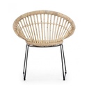 Poltrona rustica Cayes naturale - Samnite