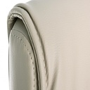 Poltrona ufficio con braccioli Queensland in ecopelle tortora - Samnite