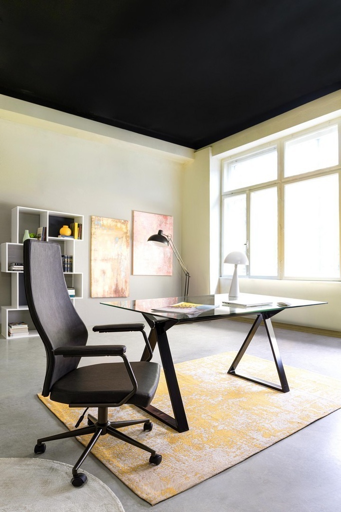 Poltrona ufficio schienale alto similpelle nero Jamie - Samnite