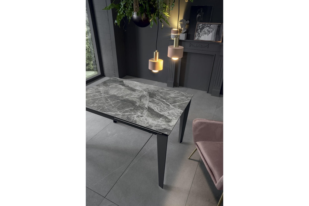Tavolo allungabile con top in ceramica 120/170x80 cm - Samnite