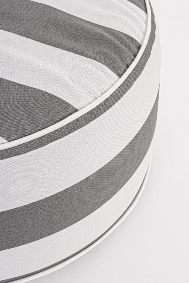 Pouf Righe Gonfiabile Bianco-Grigio - Samnite