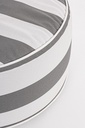 Pouf Righe Gonfiabile Bianco-Grigio - Samnite