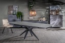 Tavolo allungabile grigio-negro 90 cm x 160-240  cm cm H. 76 cm - Samnite