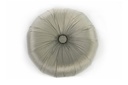 Pouf design velluto metallo grigio cm 36 x 36 x h 30 - Samnite