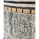 Pouf in cotone stile etnico TILAK Alaskan diametro 50x h35 cm - Samnite