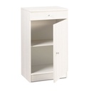 Armadio multiuso basso un anta un cassetto Bianco 46x34x h80 cm