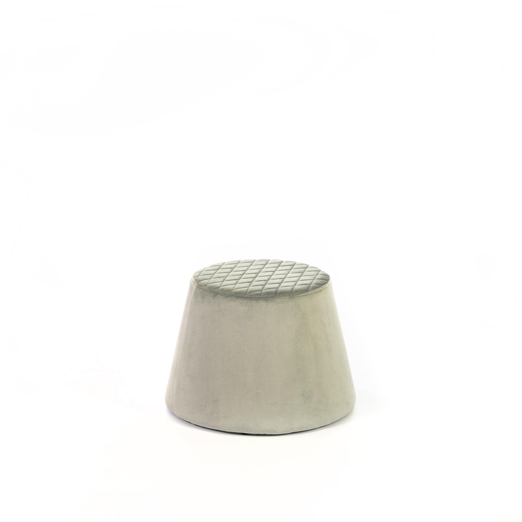 Pouf velluto metallo grigio cm 46,5 x 46,5 x h 33 - Samnite