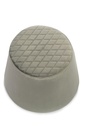 Pouf velluto metallo grigio cm 46,5 x 46,5 x h 33 - Samnite